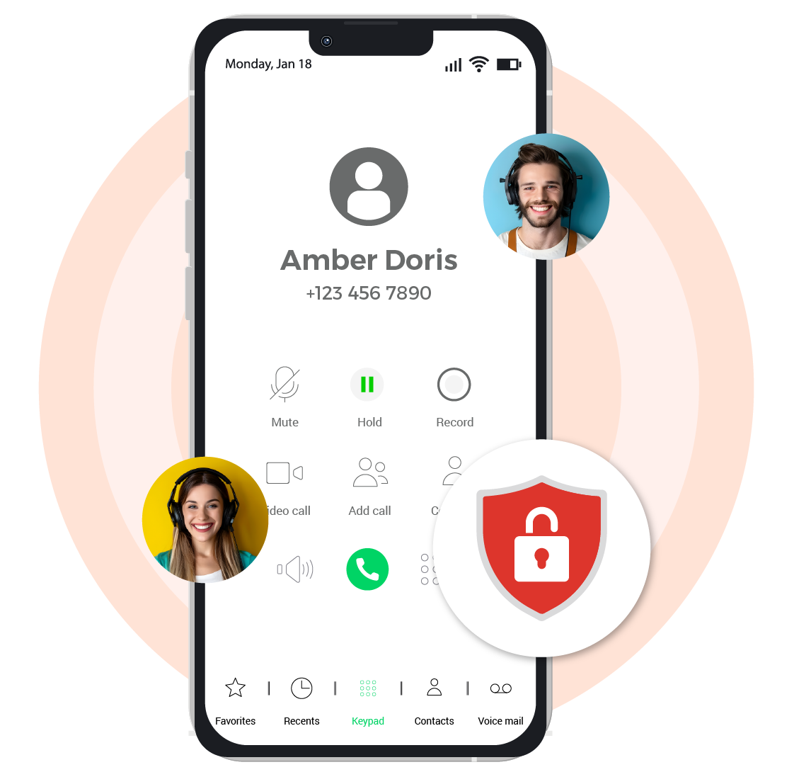 Mobile with secure symbol