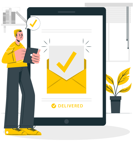 Message showing deliverd on phone