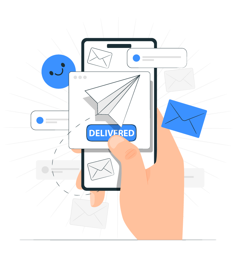 Hand holding a phone